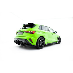 MAXTON DESIGN Street Pro diffusore posteriore per Audi RS3 Sportback 8Y Facelift, nero + alette lucide