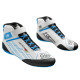 Scarpe da karting per bambini omologate FIA OMP KS-2X, bianco/ciano