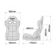 Sedili sportivi senza approvazione FIA - regolabili Sport seat BRIDE GIASIII, graduation logo | race-shop.it