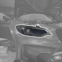 HGK BMW F22 Faro di ricambio in fibra di carbonio con lente a LED