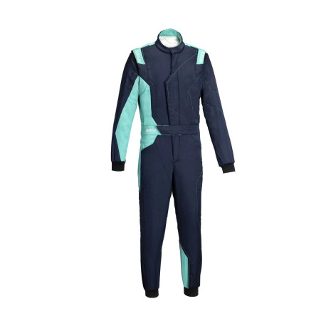 Tute Tuta da corsa omologata FIA SPARCO SPRINT A ADVANCED-ASY, blu navy/verde | race-shop.it