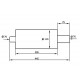 A parete singola - rotondo Silenziatore RACES 39, ingresso 3" (76mm) SS304 | race-shop.it