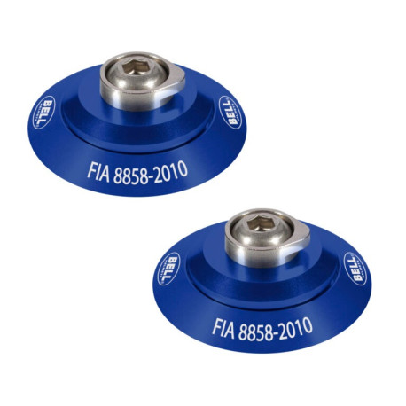 Accessori casco BELL set clip HANS FIA, blu | race-shop.it