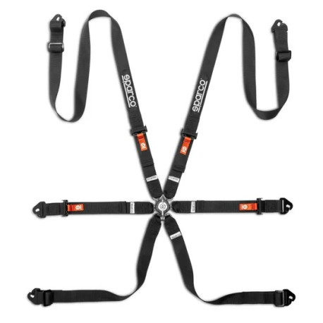 Cinture di sicurezza e accessori FIA 6 point safety belts SPARCO COMPETITION H-2 PU my2026, black | race-shop.it