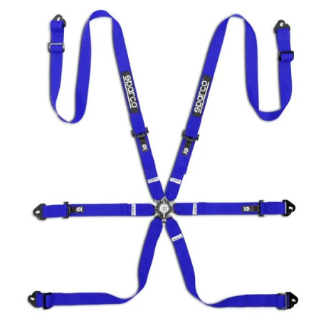 Cinture di sicurezza e accessori Cinture di sicurezza sportive a 6 punti omologate FIA SPARCO COMPETITION H-2 PU my2026 2" (50mm), blu | race-shop.it