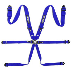 FIA 6 point safety belts SPARCO COMPETITION H-3 PD STEEL my2026, blue