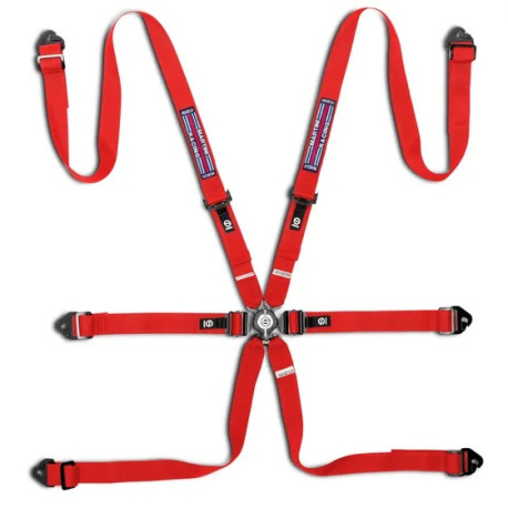 Cinture di sicurezza e accessori FIA 6 point safety belts SPARCO Martini Racing COMPETITION H-2 PD my2026, red | race-shop.it
