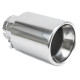 With one outlet Terminale di scarico RACES INOX 101mm, ingresso 51mm - Lucido | race-shop.it