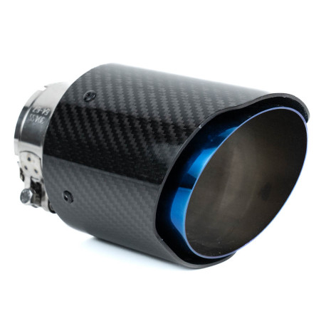 With one outlet Terminale scarico RACES CARBON 101mm, ingresso 57mm - Lucido | race-shop.it