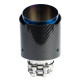 With one outlet Terminale scarico RACES CARBON 101mm, ingresso 57mm - Lucido | race-shop.it