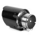 With one outlet Terminale scarico RACES CARBON 101mm, ingresso 57mm - Lucido | race-shop.it