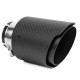 With one outlet Terminale scarico RACES CARBON 101mm, ingresso 51mm - Opaco | race-shop.it