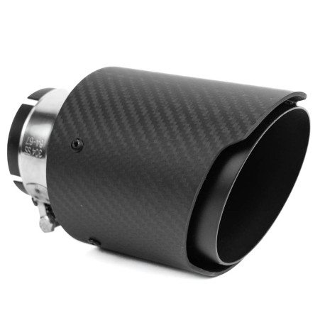 With one outlet Terminale scarico RACES CARBON 101mm, ingresso 51mm - Opaco | race-shop.it