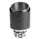 With one outlet Terminale scarico RACES CARBON 101mm, ingresso 51mm - Opaco | race-shop.it