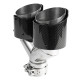 A due uscite Terminale scarico RACES CARBON 2x89mm, ingresso 63.5mm - Lucido | race-shop.it