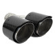 A due uscite Terminale scarico RACES CARBON 2x101mm, ingresso 76mm - Lucido | race-shop.it