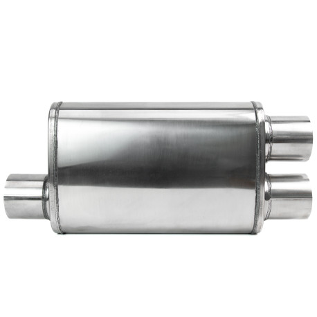 1x ingresso / 2x uscite Silenziatore RACES 42,ingresso 3" (76mm) | race-shop.it