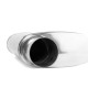 1x ingresso / 1x uscita RACES 302 stainless chambered central silencer, inlet/outlet 2,5" (63mm) | race-shop.it