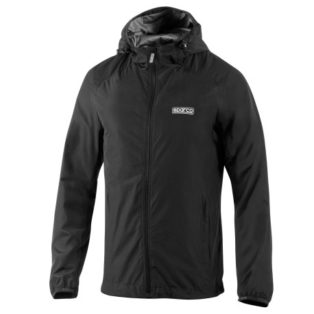 Felpe con cappuccio e giacche Giacca antivento Sparco 2026, nera | race-shop.it