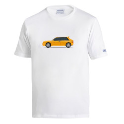 T-shirt SPARCO LANCIA HF DELTA INTEGRALE, bianco/giallo
