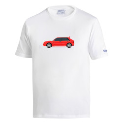 T-shirt SPARCO LANCIA HF DELTA INTEGRALE, bianco/rosso