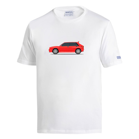 Magliette T-shirt SPARCO LANCIA HF DELTA INTEGRALE, bianco/rosso | race-shop.it