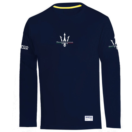 Magliette Spacro T-shirt MASERATI CORSE long sleeve, blue marine | race-shop.it