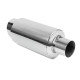 A parete singola - rotondo Muffler RACES 32, inlet/outlet 2,5" (63mm) SS304 | race-shop.it