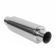 A parete singola - rotondo Silenziatore RACES 39, ingresso 3" (76mm) SS304 | race-shop.it