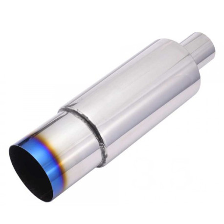 A parete singola - rotondo RACES Stainless steel muffler tip BURNT - 51mm | race-shop.it