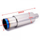 A parete singola - rotondo RACES Stainless steel muffler tip BURNT - 51mm | race-shop.it