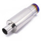 A parete singola - rotondo RACES Stainless steel muffler tip BURNT - 63,5mm | race-shop.it