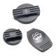 Tappi olio RACES Set of aluminium reservoir (oil, coolant, washer) caps - Black (Type 2) | race-shop.it