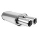 Con finale doppio RACES Rear stainless steel muffler V2 - 57mm | race-shop.it