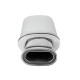 A parete doppia - rotondo Terminale posteriore in acciaio inox RACES V3 - 57mm | race-shop.it