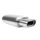 A parete doppia - rotondo RACES Rear stainless steel muffler V1 - 57mm | race-shop.it