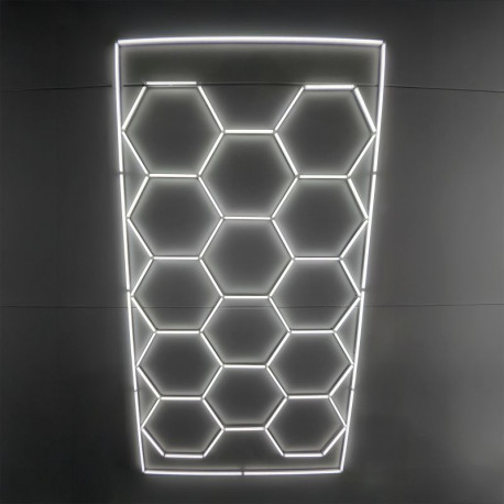 Lampade 14-Panel LED WHITE Hexagon Honeycomb Garage Lightning | race-shop.it