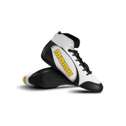 Scarpe da corsa omologate FIA MOMO SPEED PRO, bianco/nero