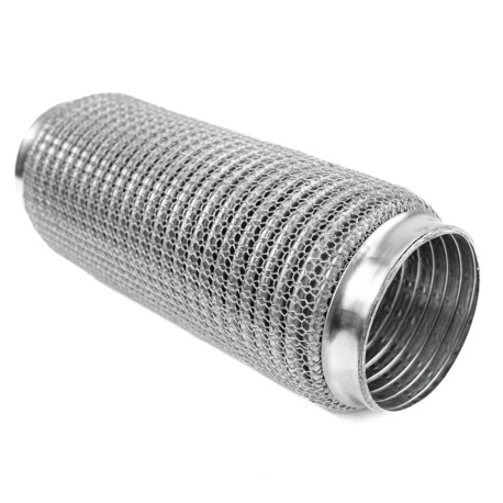 Exhaust flex pipe (SS304 reinforced) Tubo flessibile di scarico PRO 250x76mm, acciaio inossidabile | race-shop.it