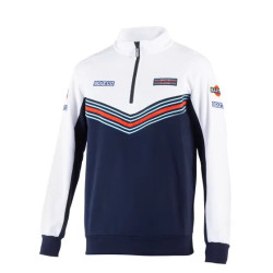 SPARCO MARTINI RACING half zip sweatshirt, white