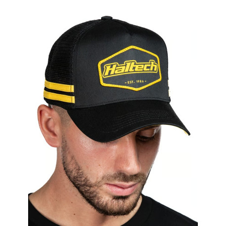 Motec HALFTECH Snapback Striped Trucker Cap, black | race-shop.it