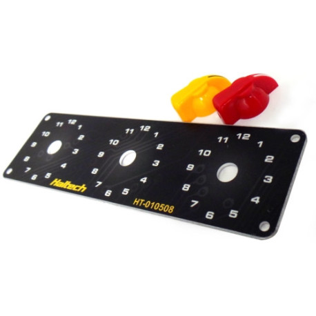 Haltech Haltech Triple Switch Panel Kit includes Yellow & Red knobs | race-shop.it