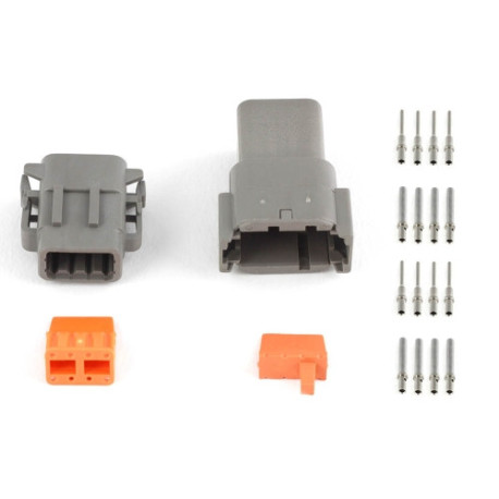 Motec Haltech Plug & Pins Only Set of Deutsch DTM-8 Conn (7.5 Amp) | race-shop.it