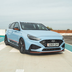CT CARBON splitter anteriore per HYUNDAI I30N facelift, carbonio DANNEGGIATO