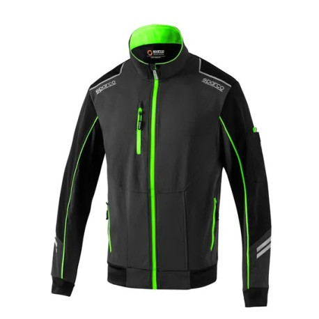 Felpe con cappuccio e giacche SPARCO TECH LIGHT-SHELL TW nero/verde | race-shop.it
