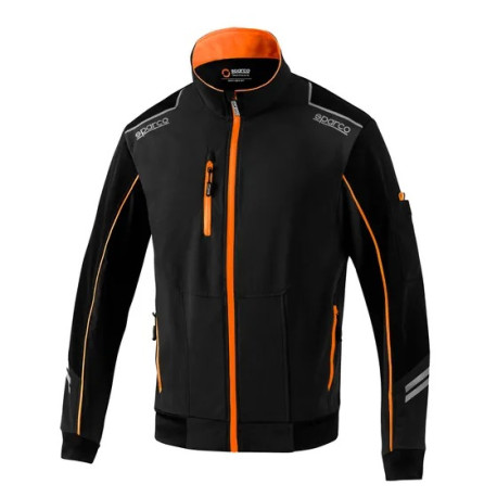Felpe con cappuccio e giacche SPARCO TECH LIGHT-SHELL TW nero/arancione | race-shop.it
