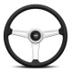 Volanti 3 spokes steering wheel MOMO RETRO 360mm, leather | race-shop.it