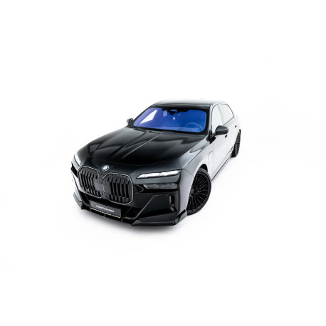 Body kit e accessori visivi MAXTON DESIGN splitter anteriore per BMW 7 M-Pack / M760e / i7 M-Pack G70, nero lucido, V4 | race-shop.it
