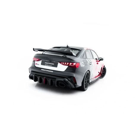 Body kit e accessori visivi MAXTON DESIGN diffusore posteriore per Audi RS3 Sedan 8Y Facelift (Version with original reflector), nero lucido | race-shop.it