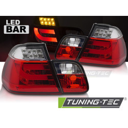 Fari posteriori a LED per BMW E46 98-01 Berlina (Rosso Bianco)